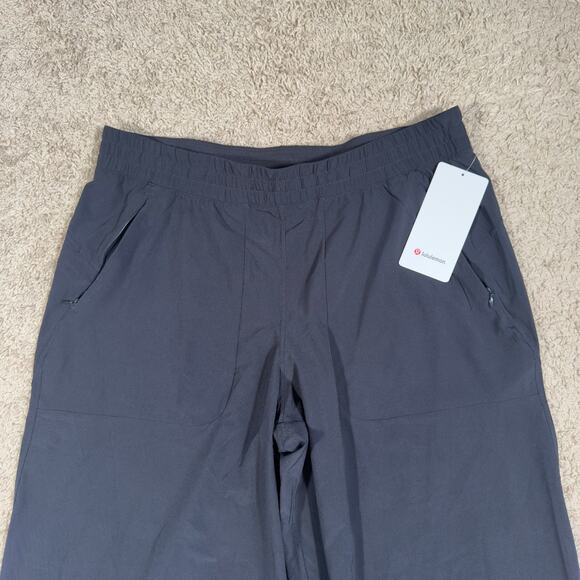 Lululemon Women’s Size 14 Black Swift Wide Leg Mid Rise Pants Relaxed Fit NWT - Picture 2 of 8